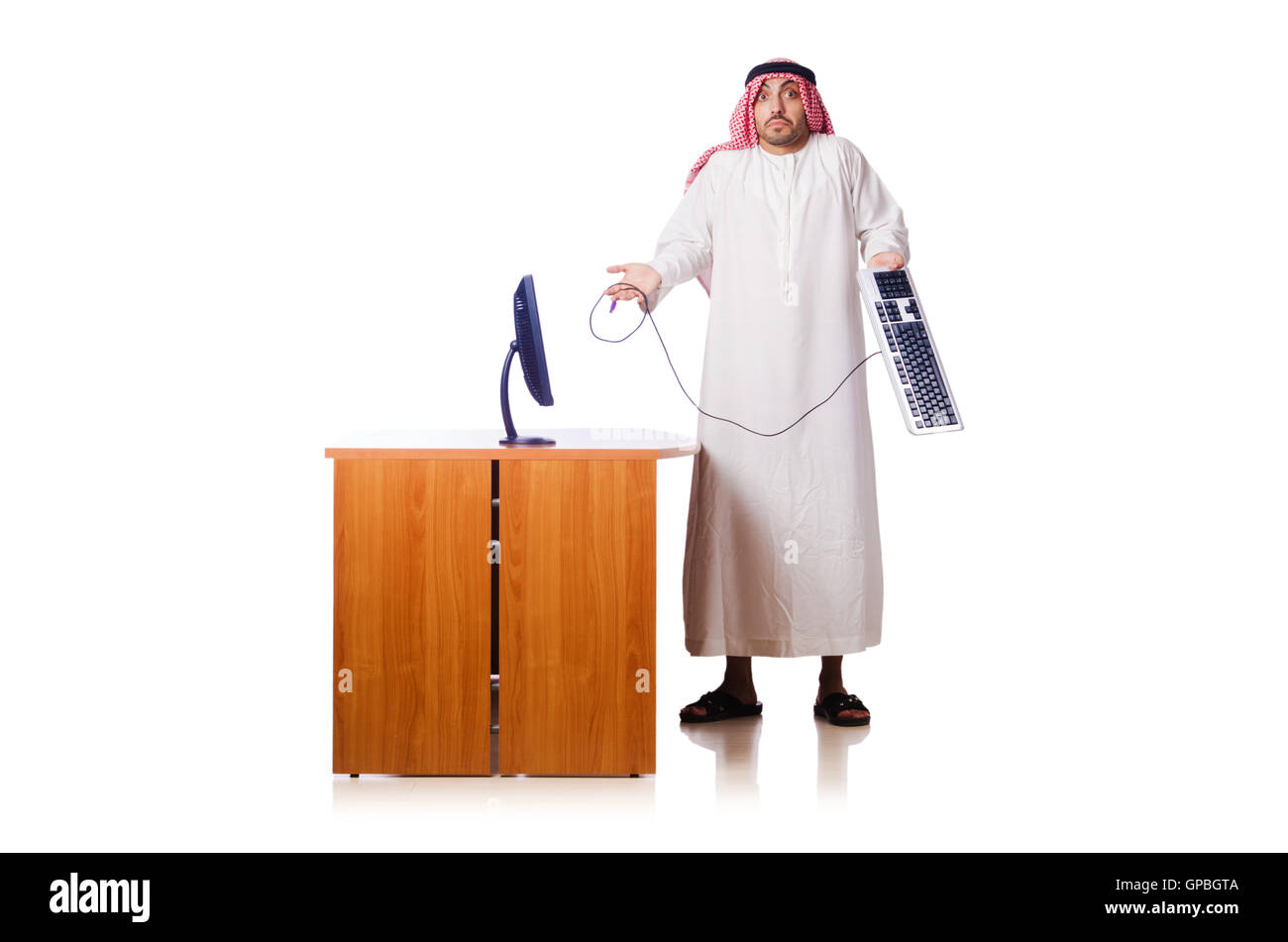 Angry business man arab hi-res stock photography and images - Alamy