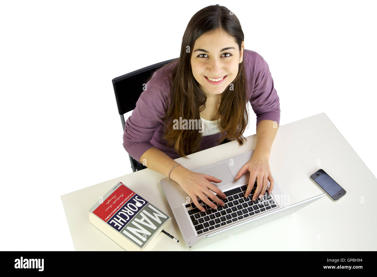 Happy student smiling Stock Photo - Alamy