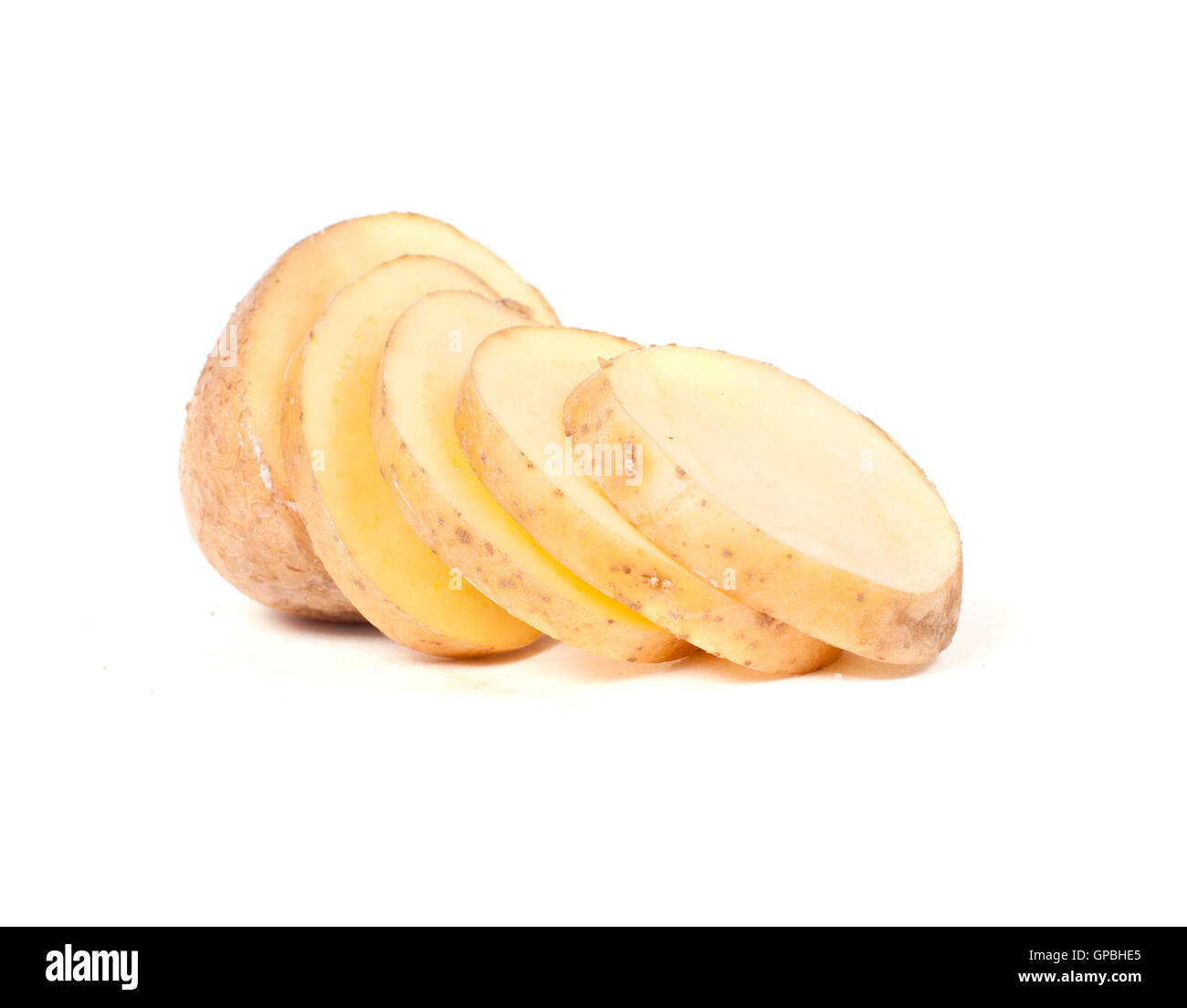 Sliced yellow potatoes Stock Photo Alamy