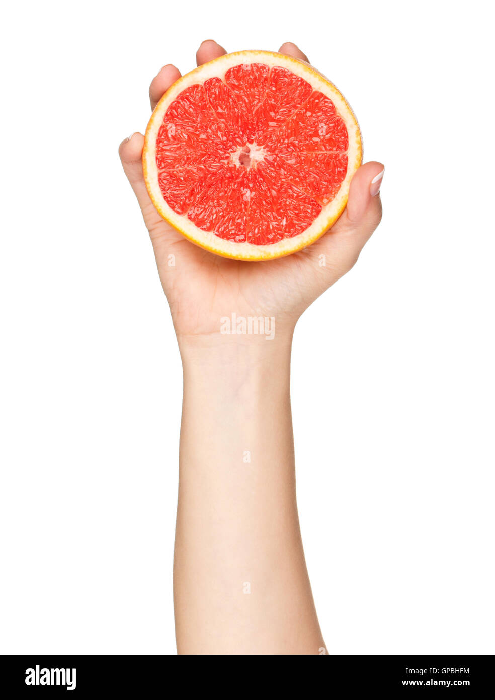 Hand with grapefruit Stock Photo Alamy