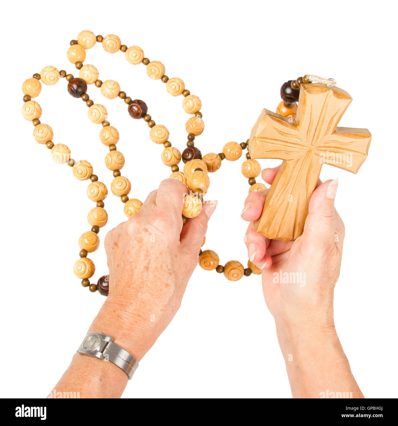 Christian cross chain, isolated Stock Photo Alamy