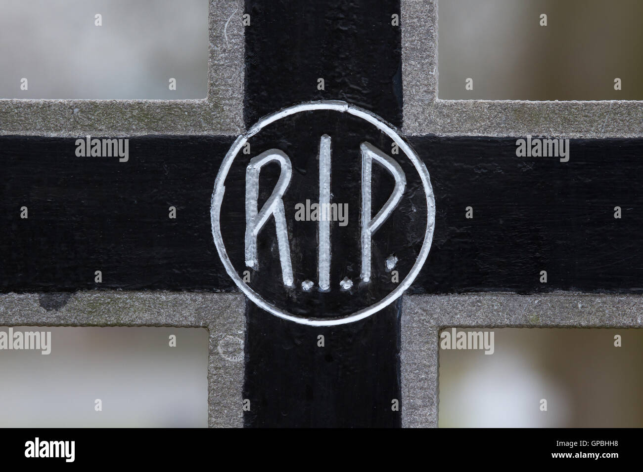 The letter RIP on a grave Stock Photo - Alamy