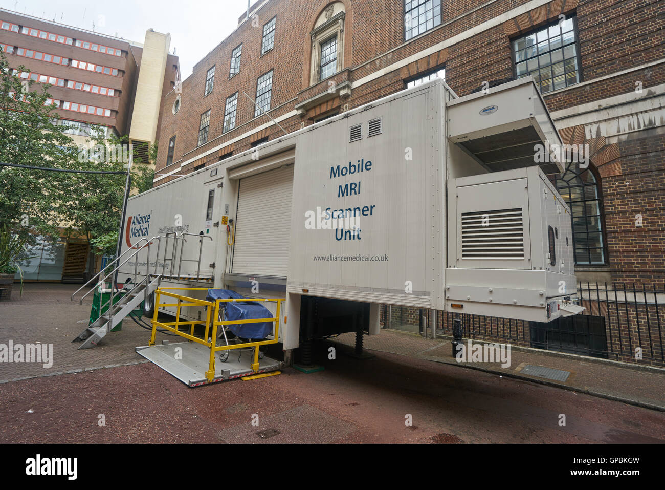 mobile MRI Scanner,  St Mary's Hospital Stock Photo