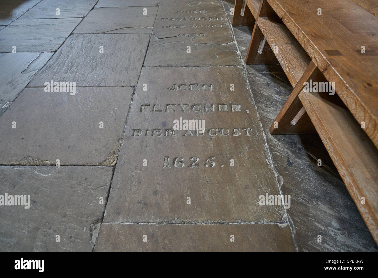 John Fletcher, grave Southwalk Cathedral Stock Photo Alamy