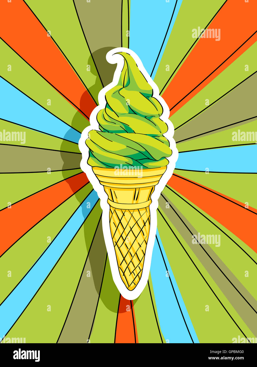 pop art ice cream Stock Photo Alamy
