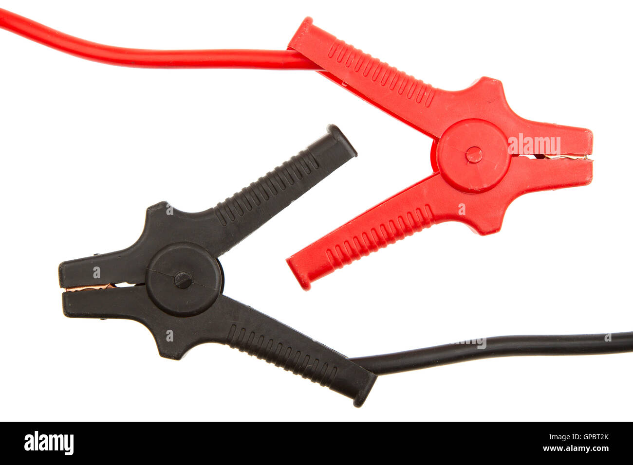 Car battery jumper cables Stock Photo Alamy