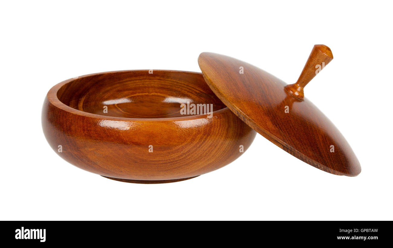 Wooden (dark wood) bowl Stock Photo - Alamy