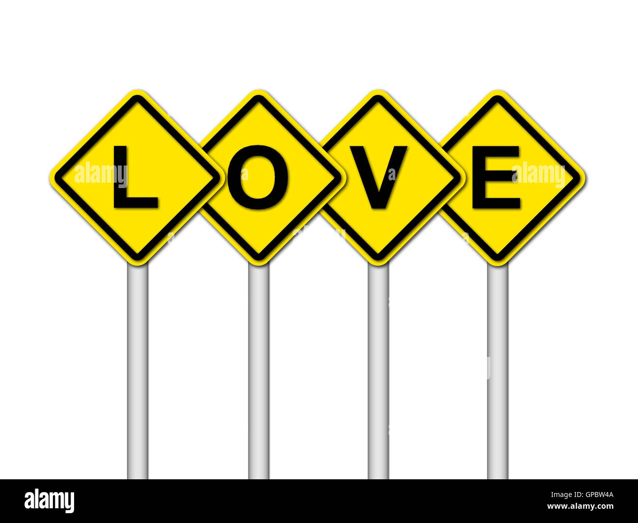 love sign on white background Stock Photo Alamy