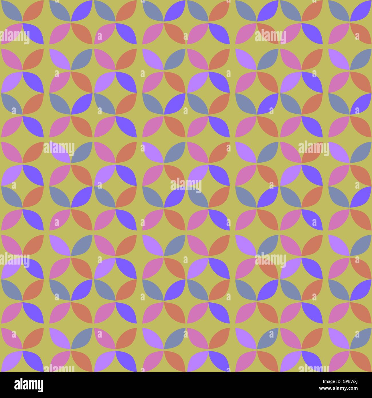 Seamless Geometric Circle Retro Pattern Stock Vector Image & Art - Alamy