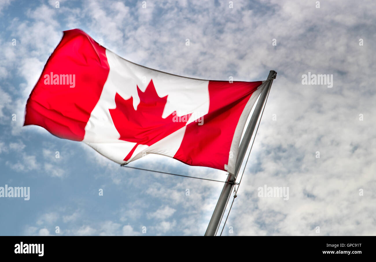 Canadian Flag Kanadische Flagge Stock Photo - Alamy