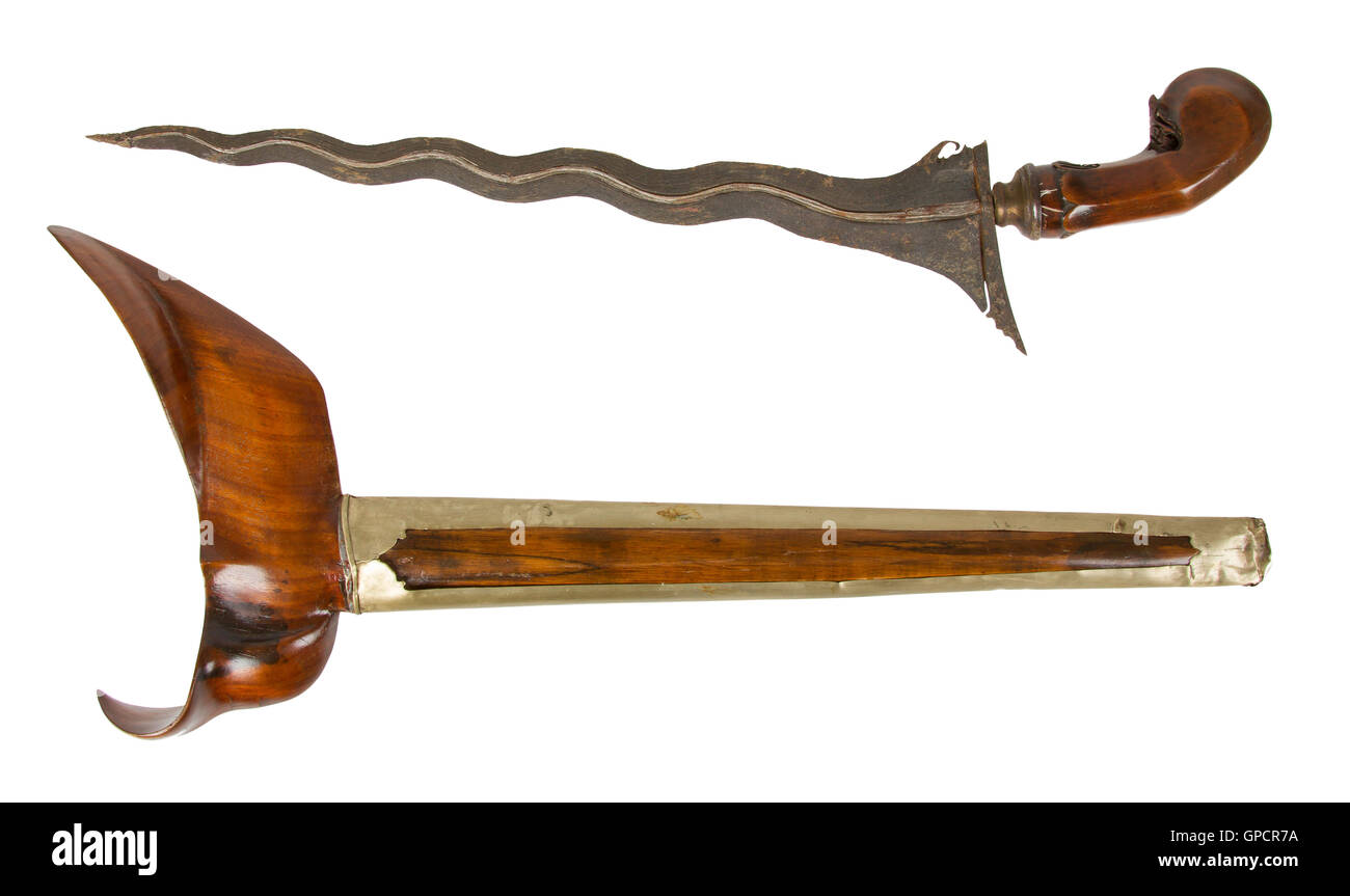 Antique typical Indonesian kris knife Stock Photo Alamy