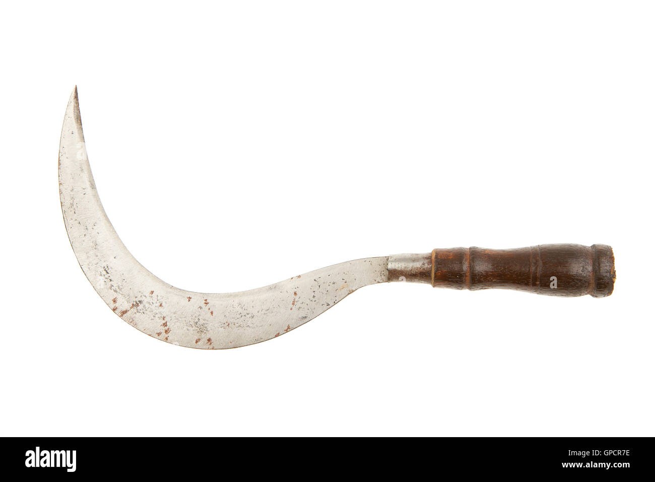 Old rusted sickle Stock Photo