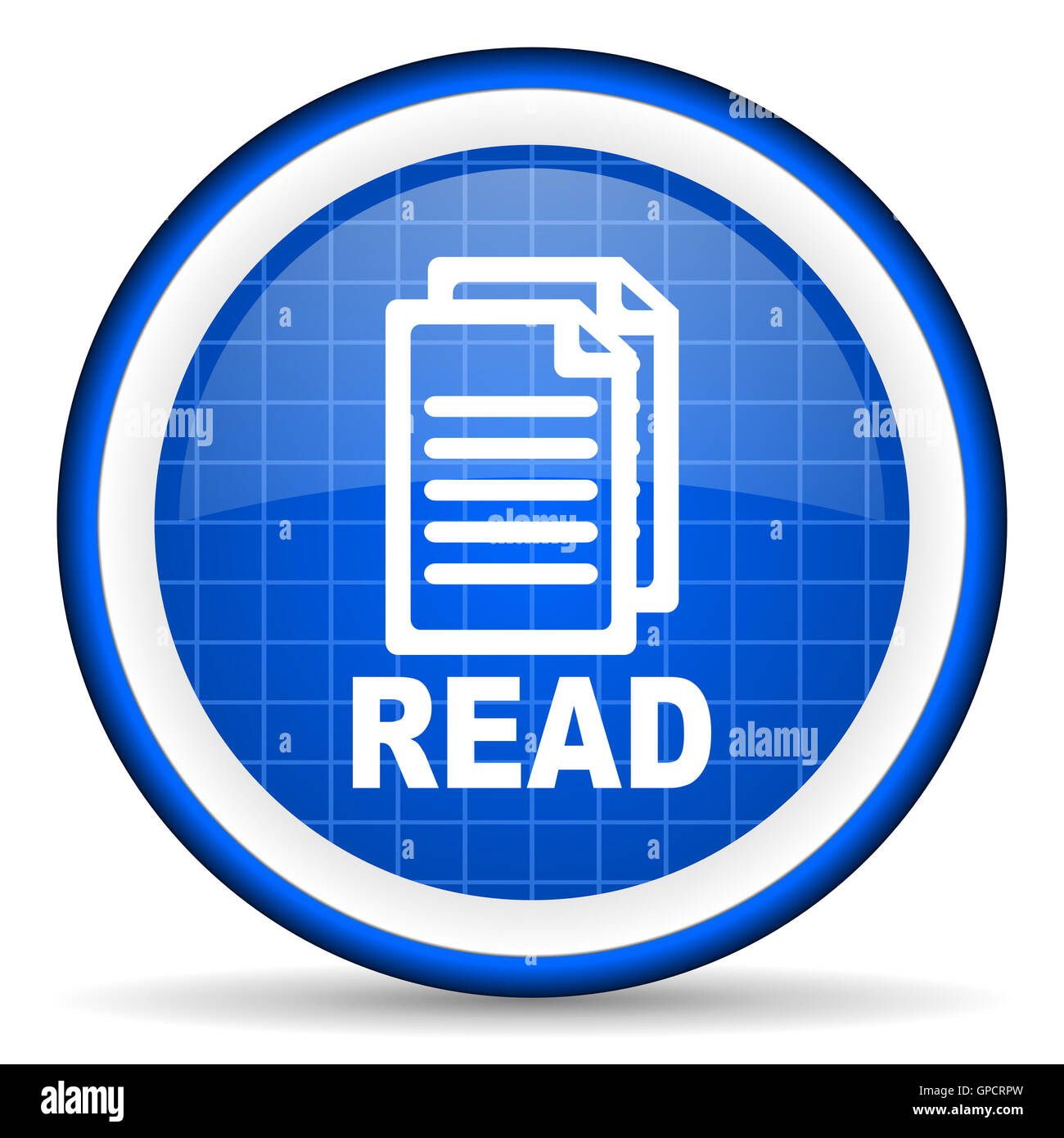 Round blue sign reading hi-res stock photography and images - Alamy