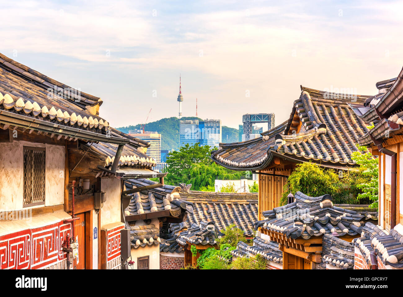 Bukchon Hanok Village In Seoul, South Korea Stock Photo - Alamy