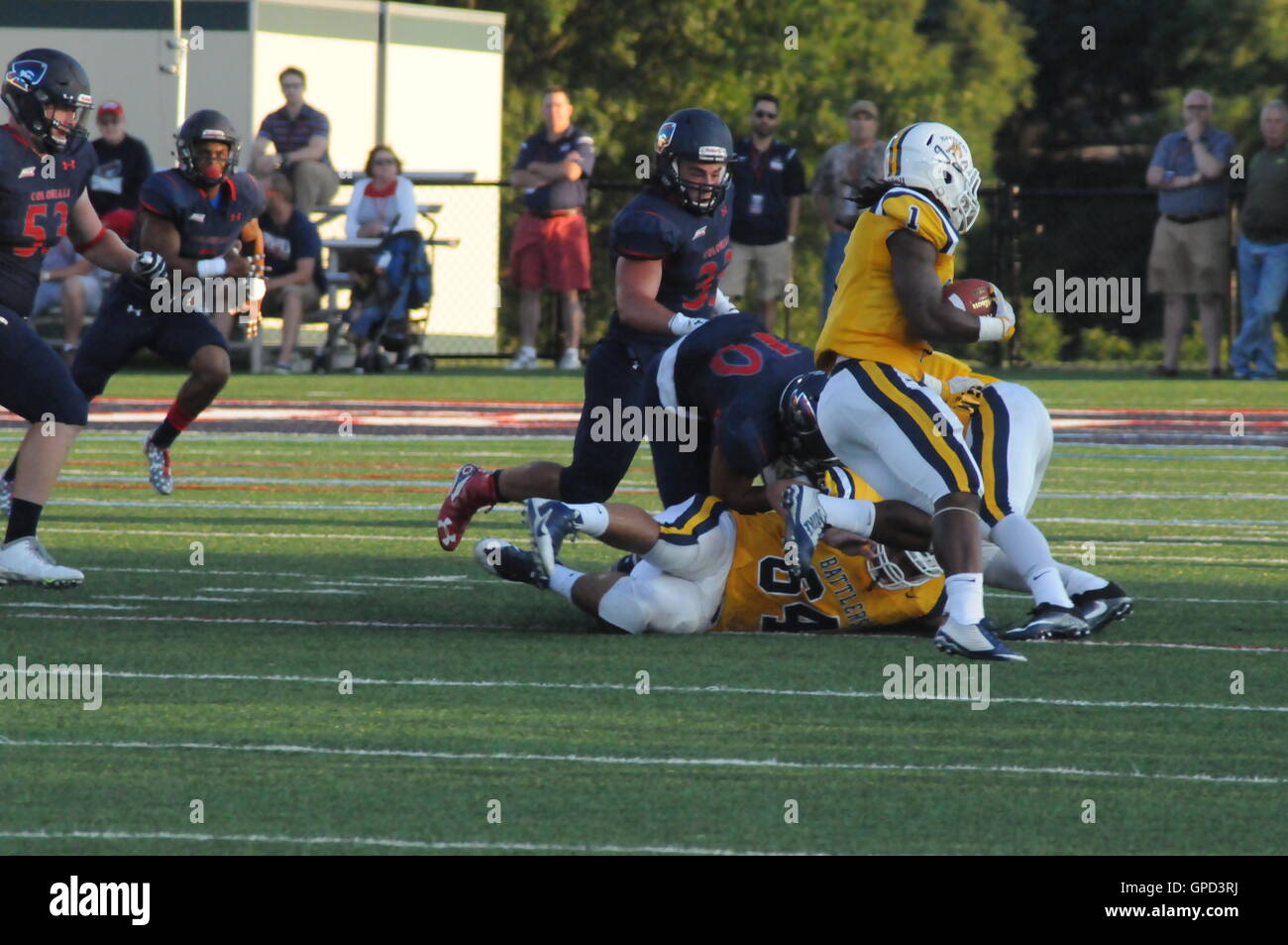 Robert Morris V Alderson Broaddus Football match Stock Photo Alamy