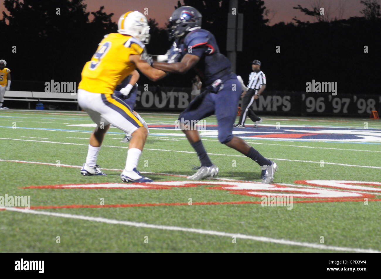 Robert Morris V Alderson Broaddus Football match Stock Photo Alamy