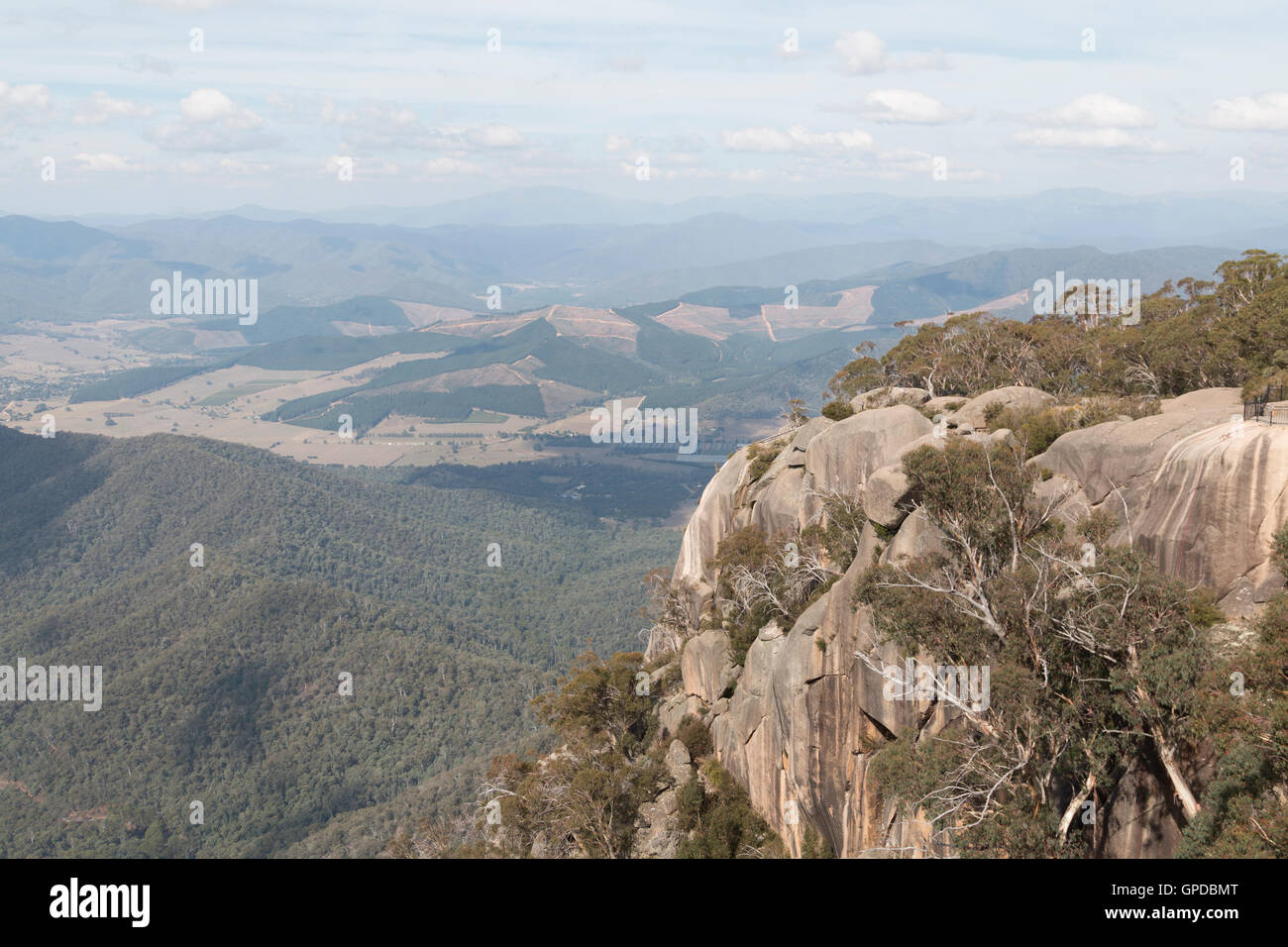 View from Mount Buffalo lookout Stock Photo