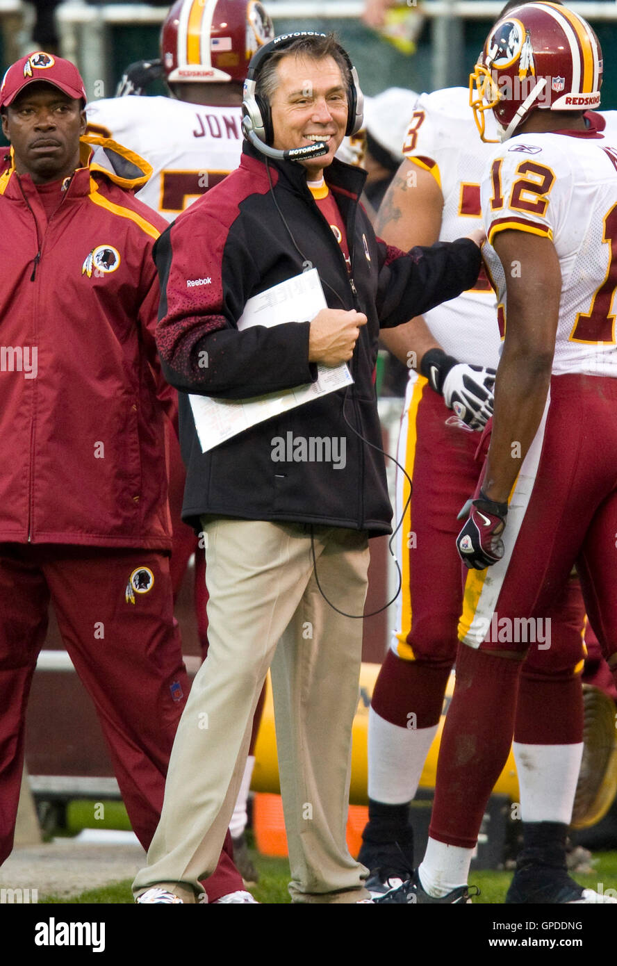 December 13, 2009; Oakland, CA, USA; Washington Redskins head coach Jim