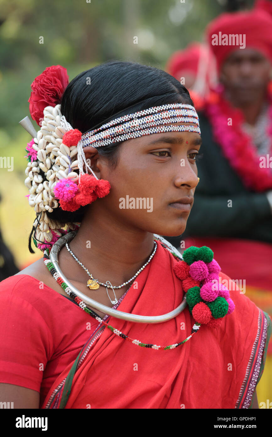 Muria tribal man hi-res stock photography and images - Alamy