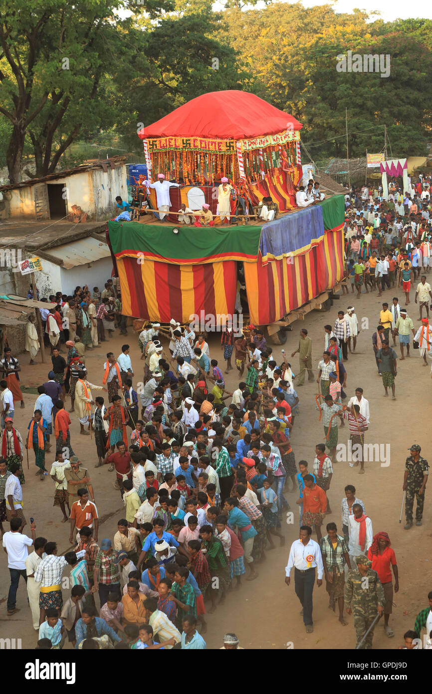 Decorated chariot, dussehra festival, Jagdalpur, Bastar, Chhattisgarh
