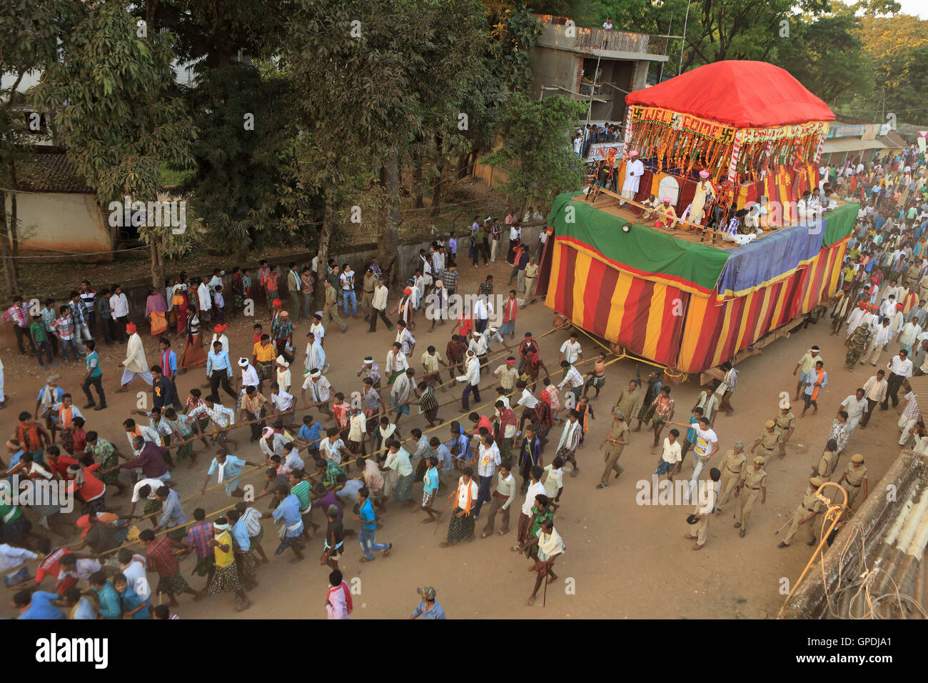 Decorated chariot, dussehra festival, Jagdalpur, Bastar, Chhattisgarh