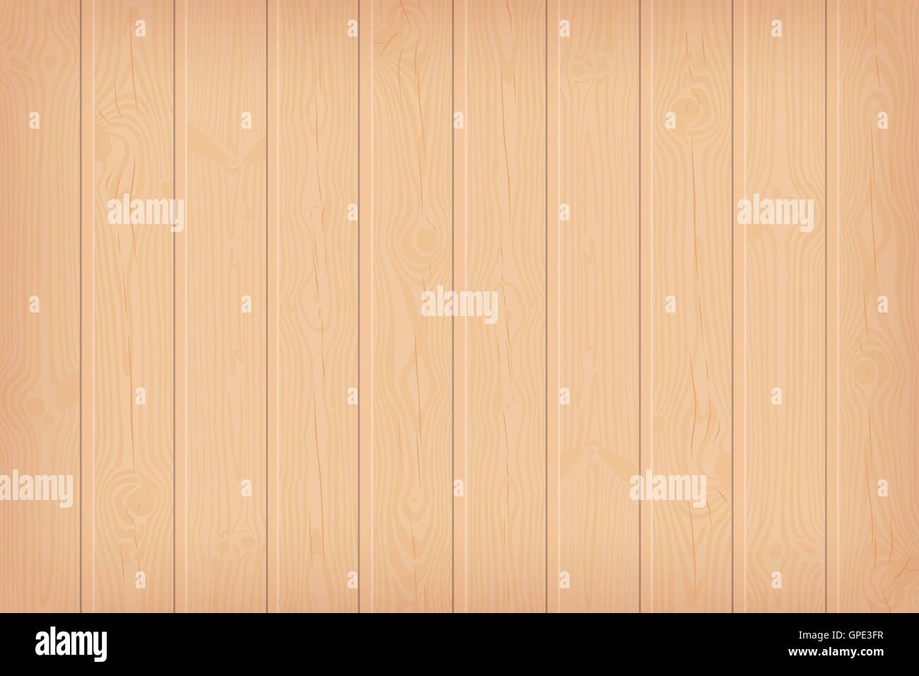 Natural textured wooden wall with knots and cracks vector background Stock Vector
