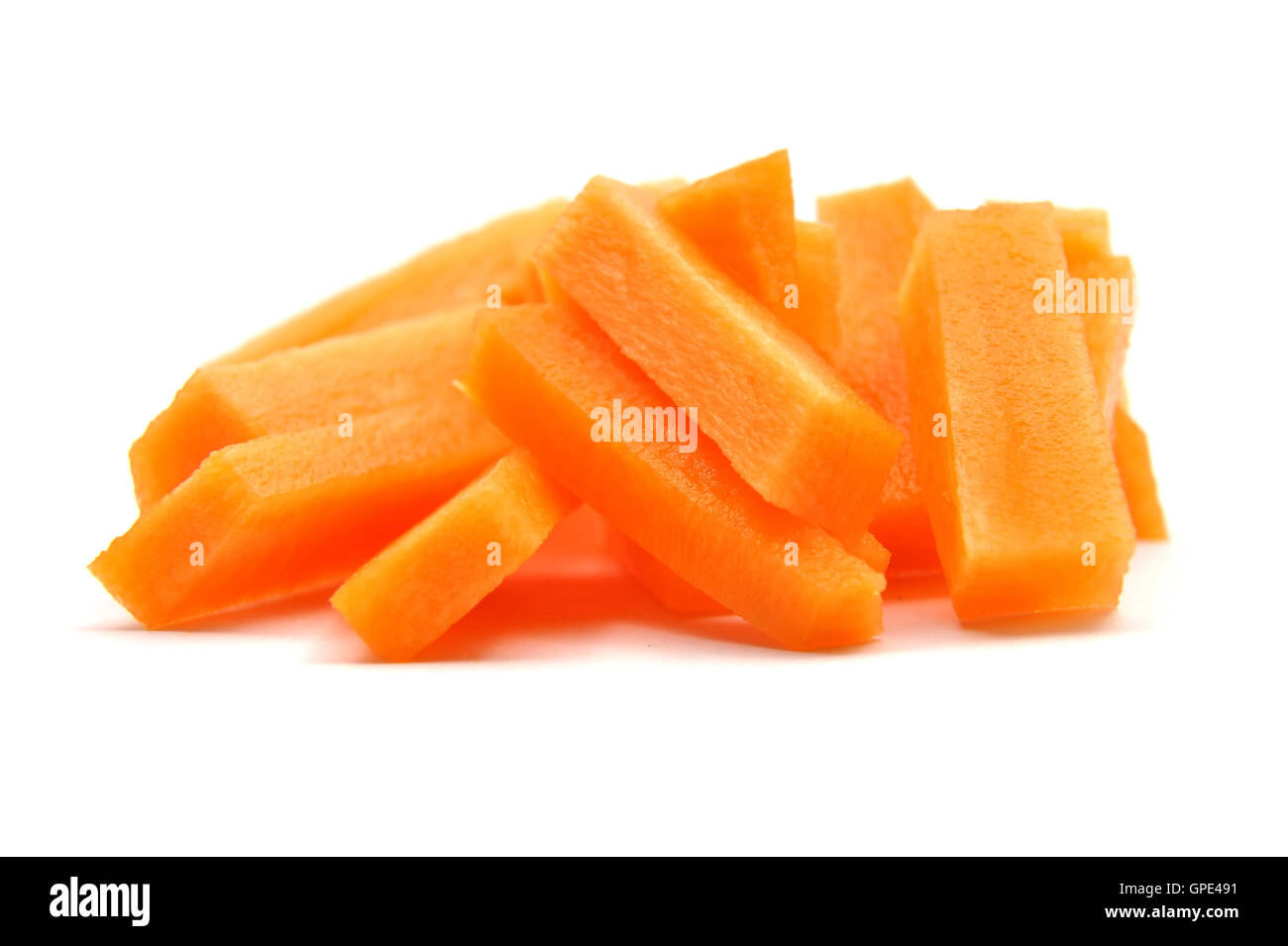 Julienne carrots Stock Photo