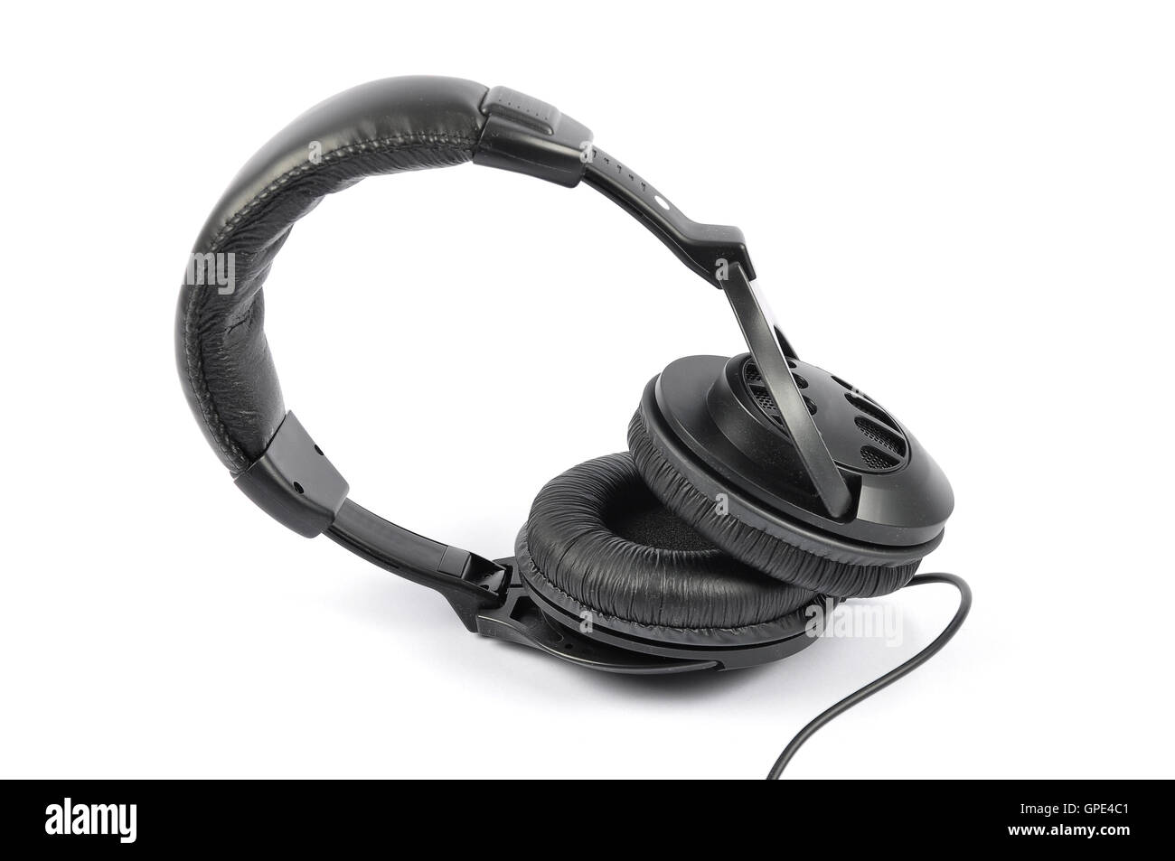 Headphones on white background Stock Photo - Alamy