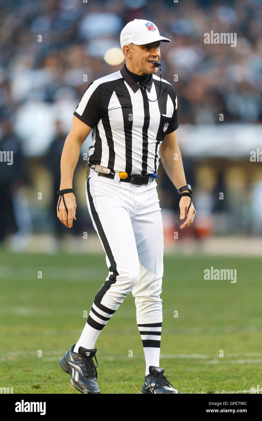Jan 1, 2012; Oakland, CA, USA; NFL referee Clete Blakeman (34) with
