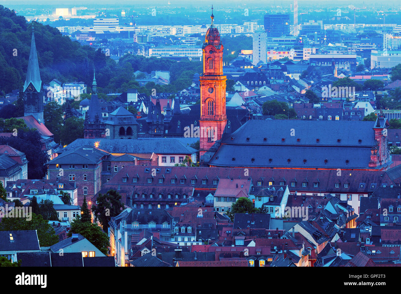 Jesuit Church in Heidelberg. Heidelberg, Baden-Wurttemberg, Germany. Stock Photo