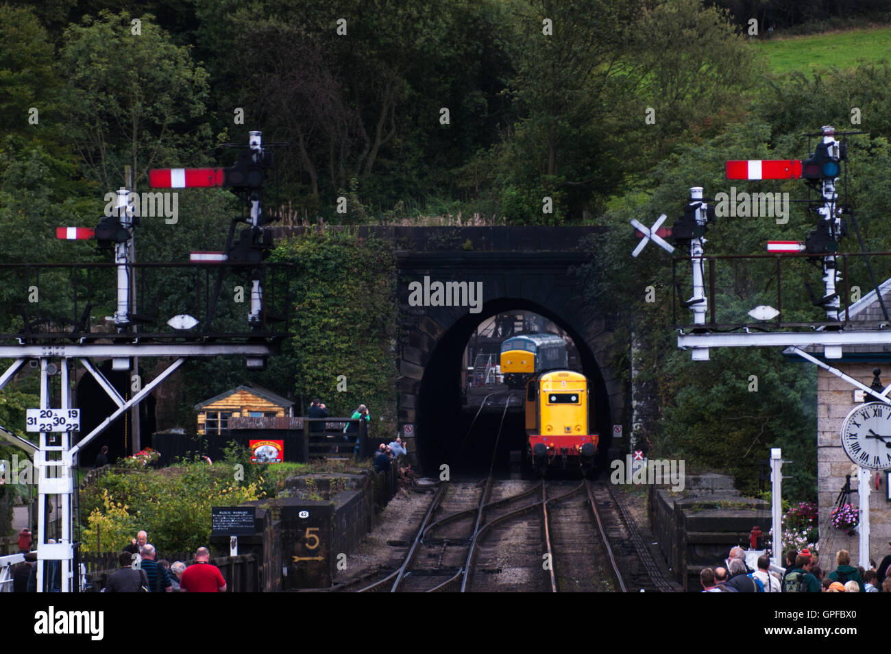 North Yorkshire Moors steam railway Stock Photo