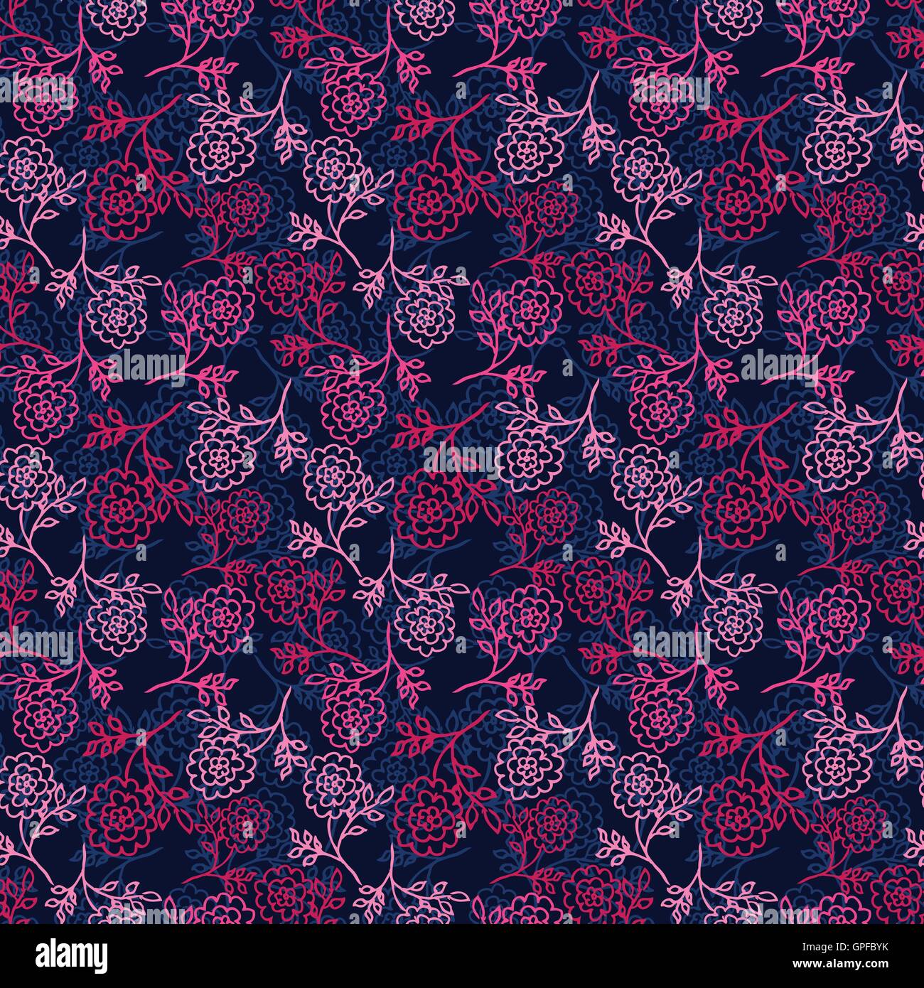 seamless pattern with abstract flowers. vector Stock Vector Image & Art ...