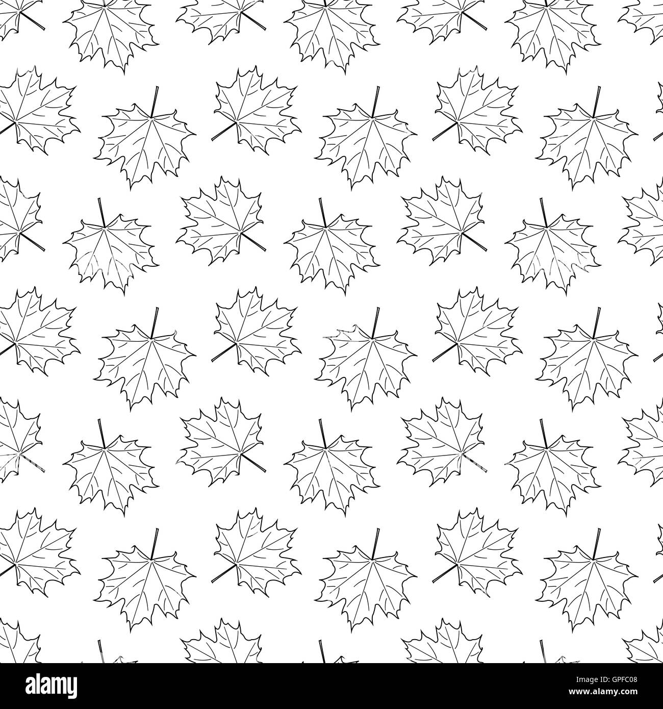 seamless pattern with Maple Leaf. vector Stock Vector Image & Art - Alamy