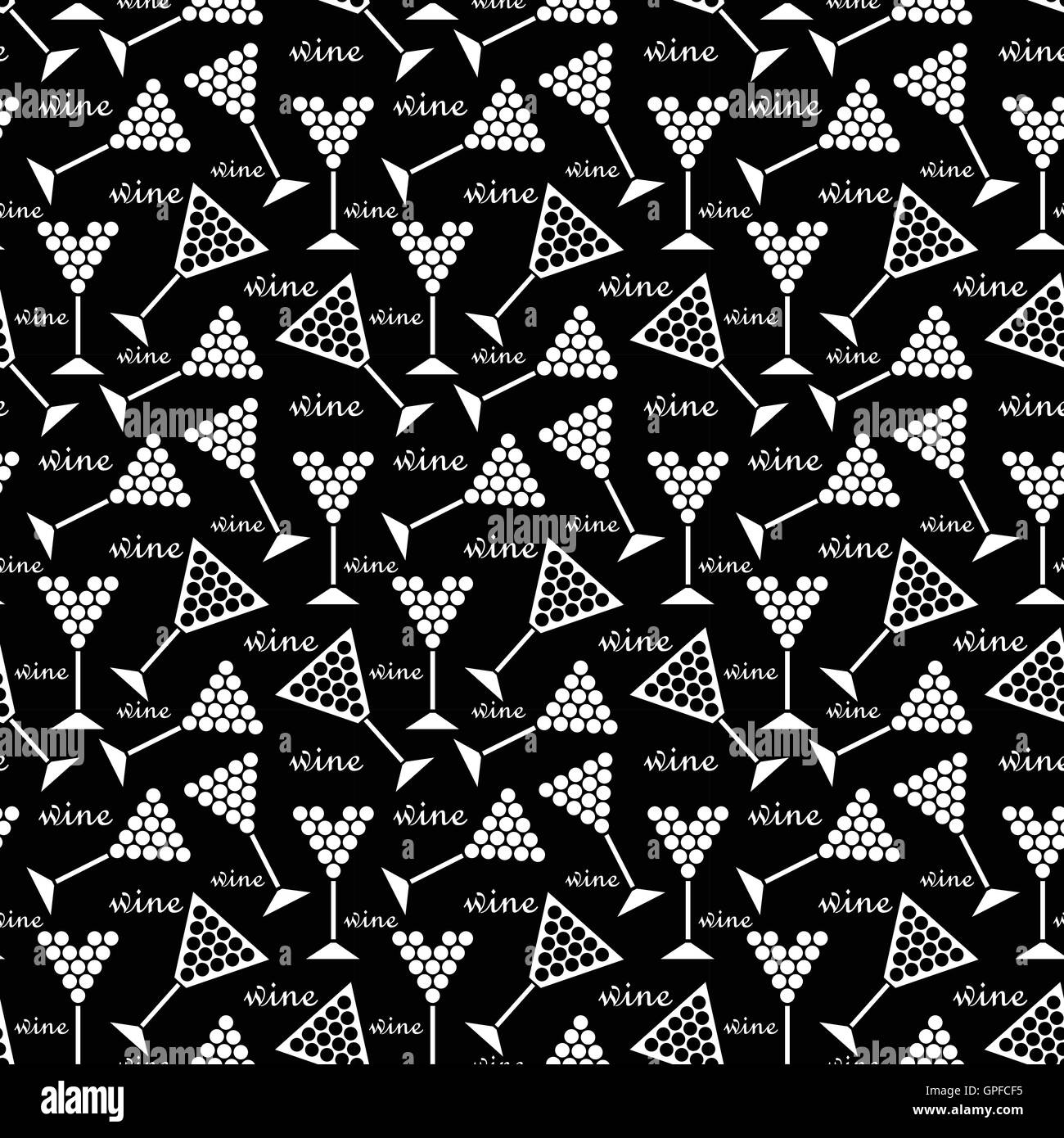 seamless pattern with wine glasses. vector Stock Vector Image & Art - Alamy