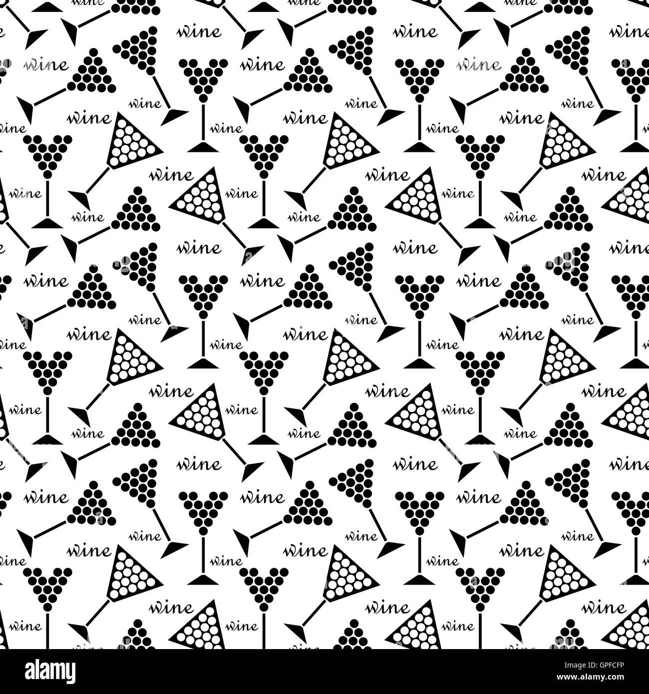 seamless pattern with wine glasses. vector Stock Vector Image & Art - Alamy