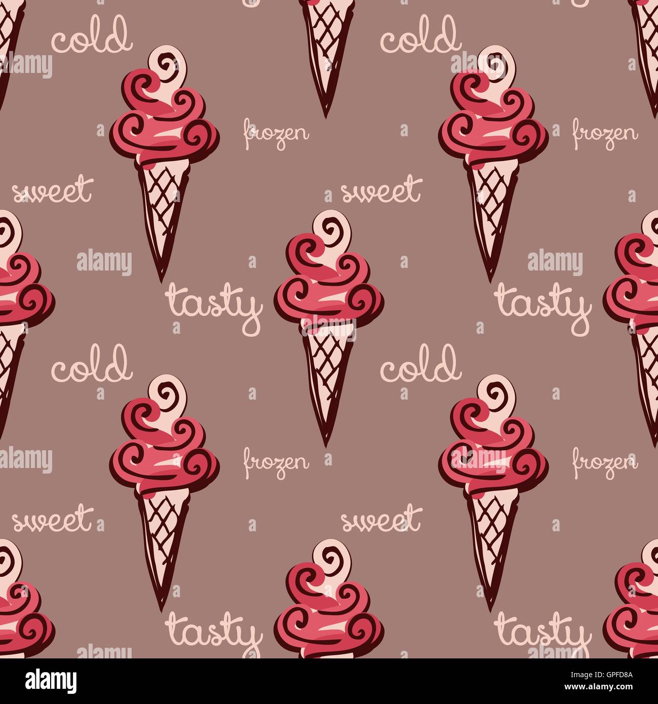 seamless pattern with ice-cream. vector Stock Vector Image & Art - Alamy
