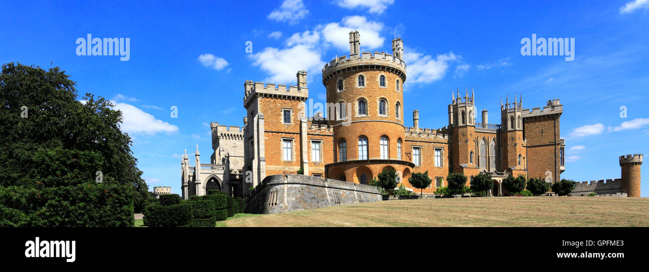 Summer view of Belvoir Castle, Leicestershire County, England, UK Stock Photo