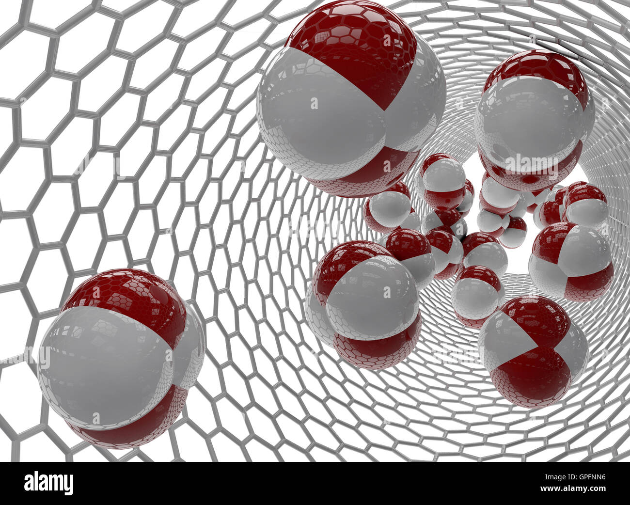 3d Illustration of molecule as white background Stock Photo - Alamy