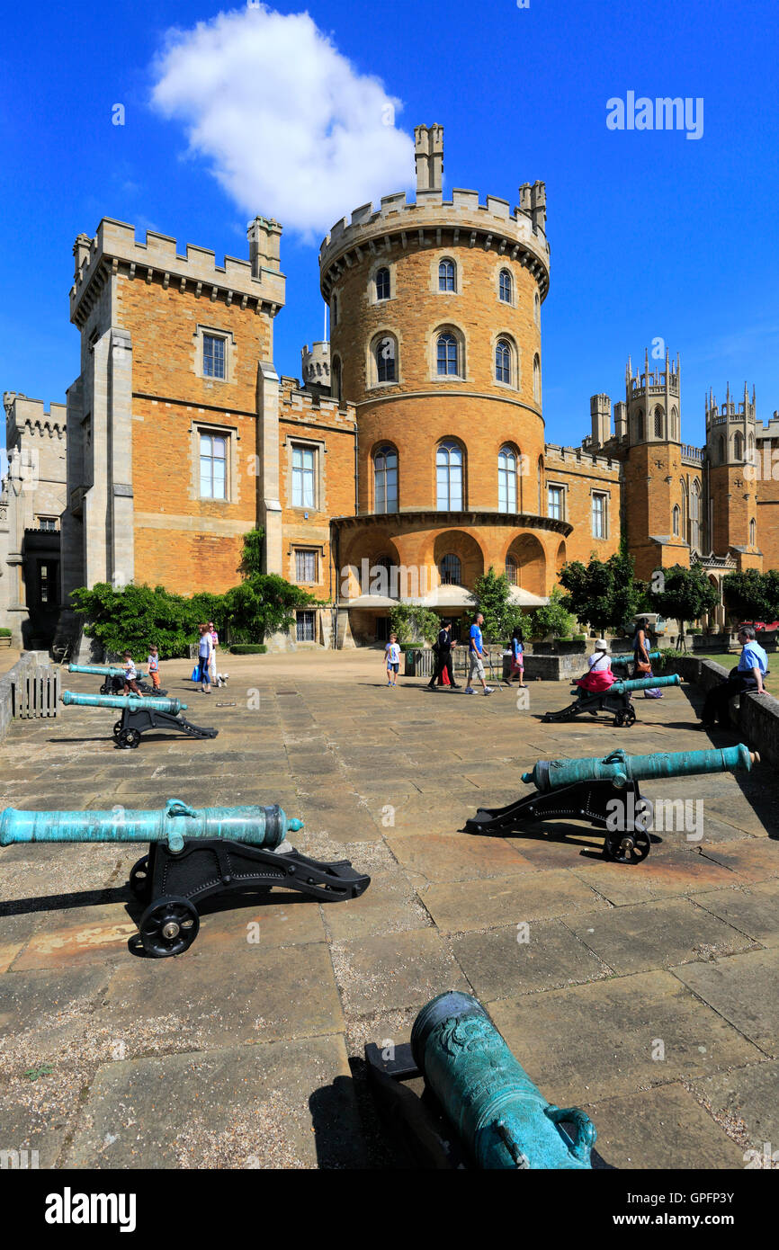 Summer view of Belvoir Castle, Leicestershire County, England, UK Stock Photo