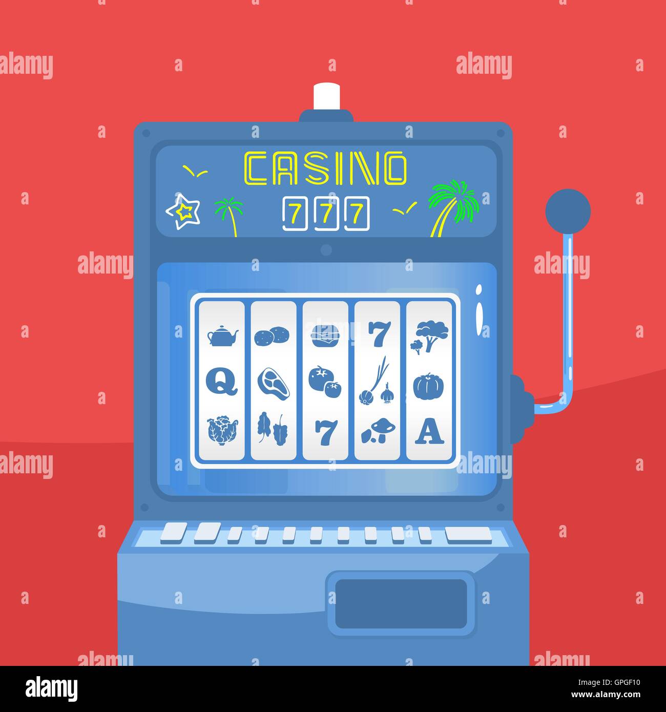 Slot Machine Vector illustration Stock Vector Image & Art - Alamy