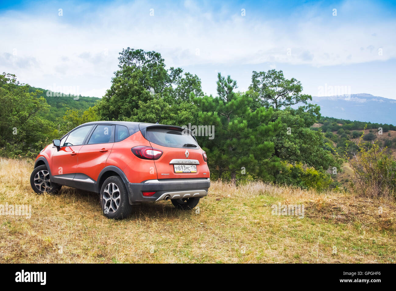 Novorossiysk, Russia - August 21, 2016: New Renault Kaptur car. It is a Russian version of subcompact crossover Renault Captur Stock Photo