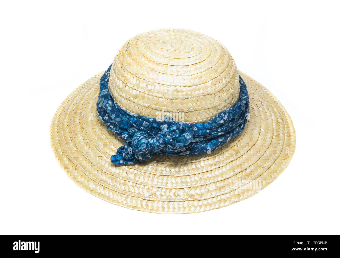 Straw hat isolated on white background Stock Photo - Alamy