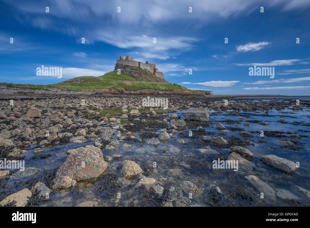 Lindisfarne Castle, Northumberland Stock Photo