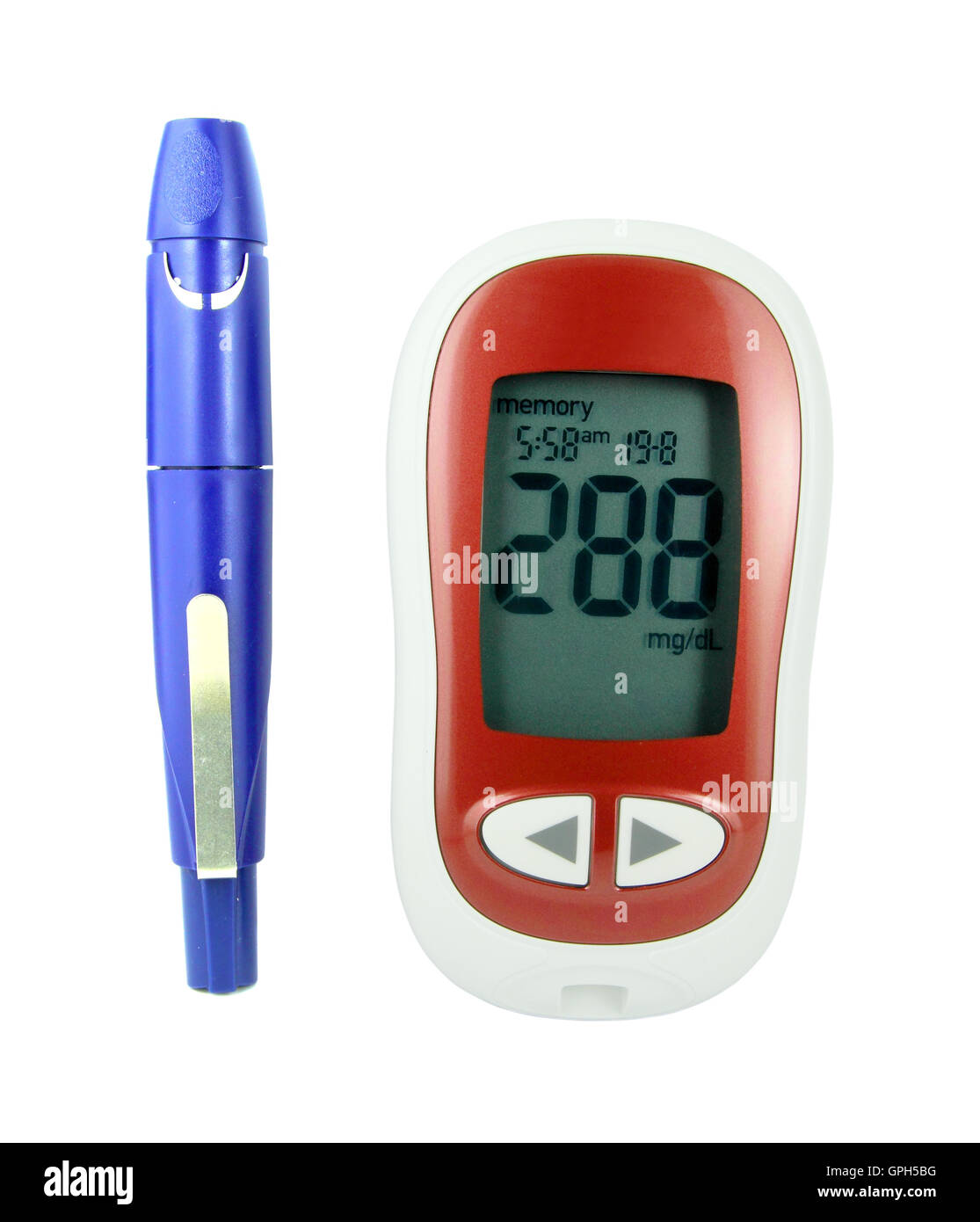 glucose blood test really high results Stock Photo Alamy