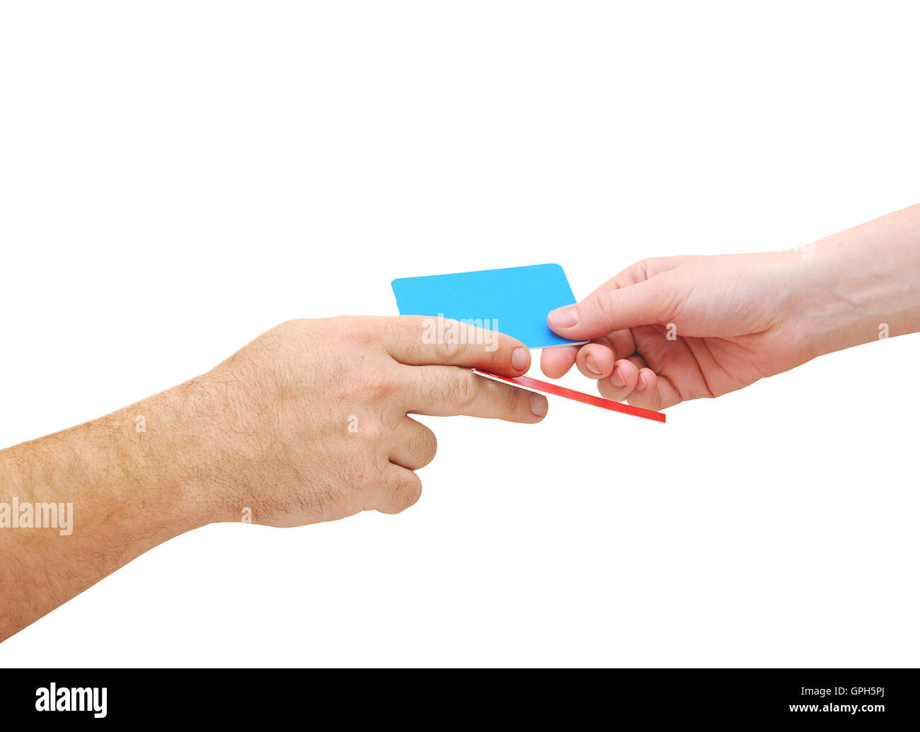 Hand holding blank business card Stock Photo - Alamy