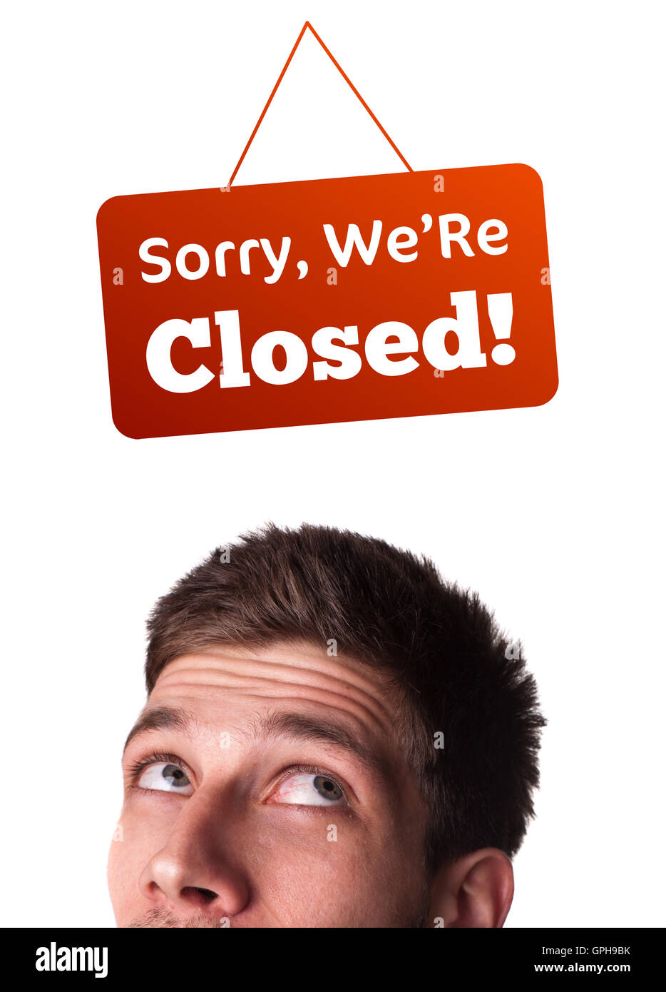 Close. Sign Head Vintage looking closed sign hi-res stock photography and images - Alamy
