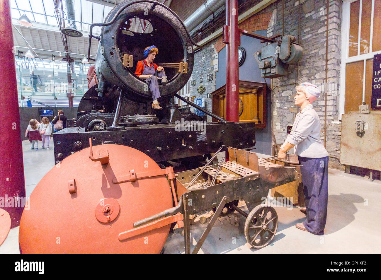 The Women's War Work scenario at the Steam Museum, Swindon, Wiltshire, England, UK Stock Photo