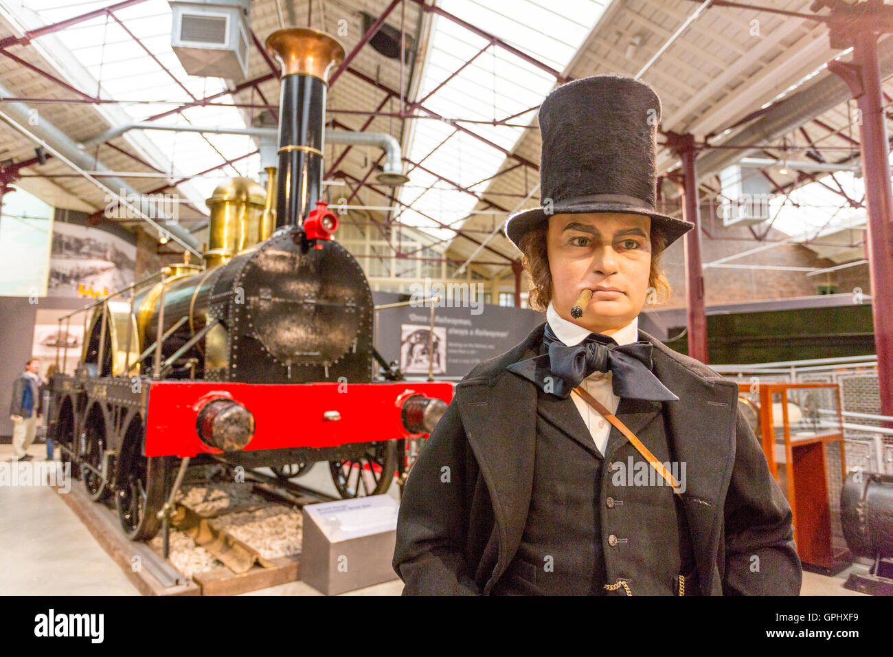 Model of Isambard Kingdom Brunel at the Steam Museum, Swindon, Wiltshire, England, UK Stock Photo