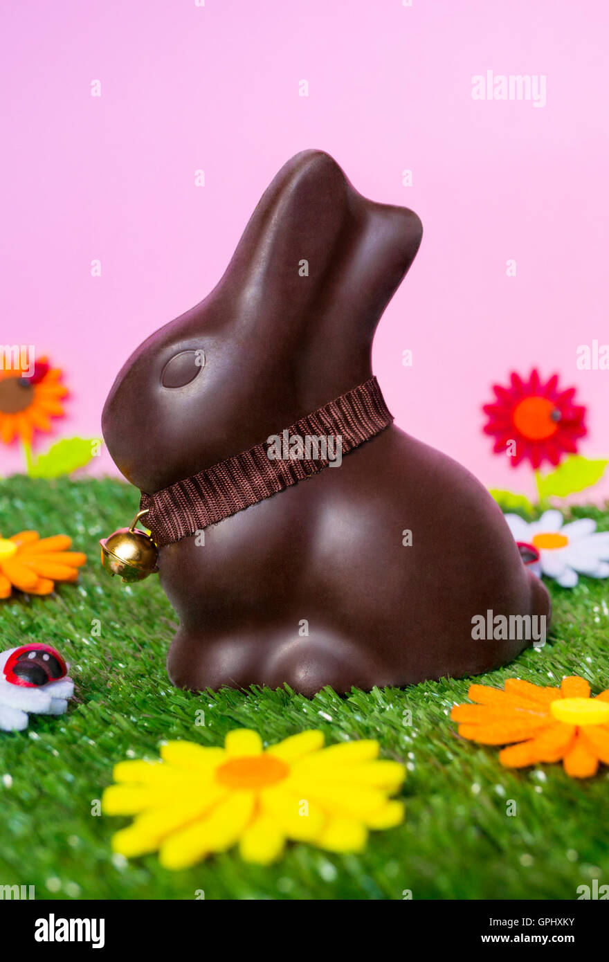 Easter background with rabbit Stock Photo - Alamy