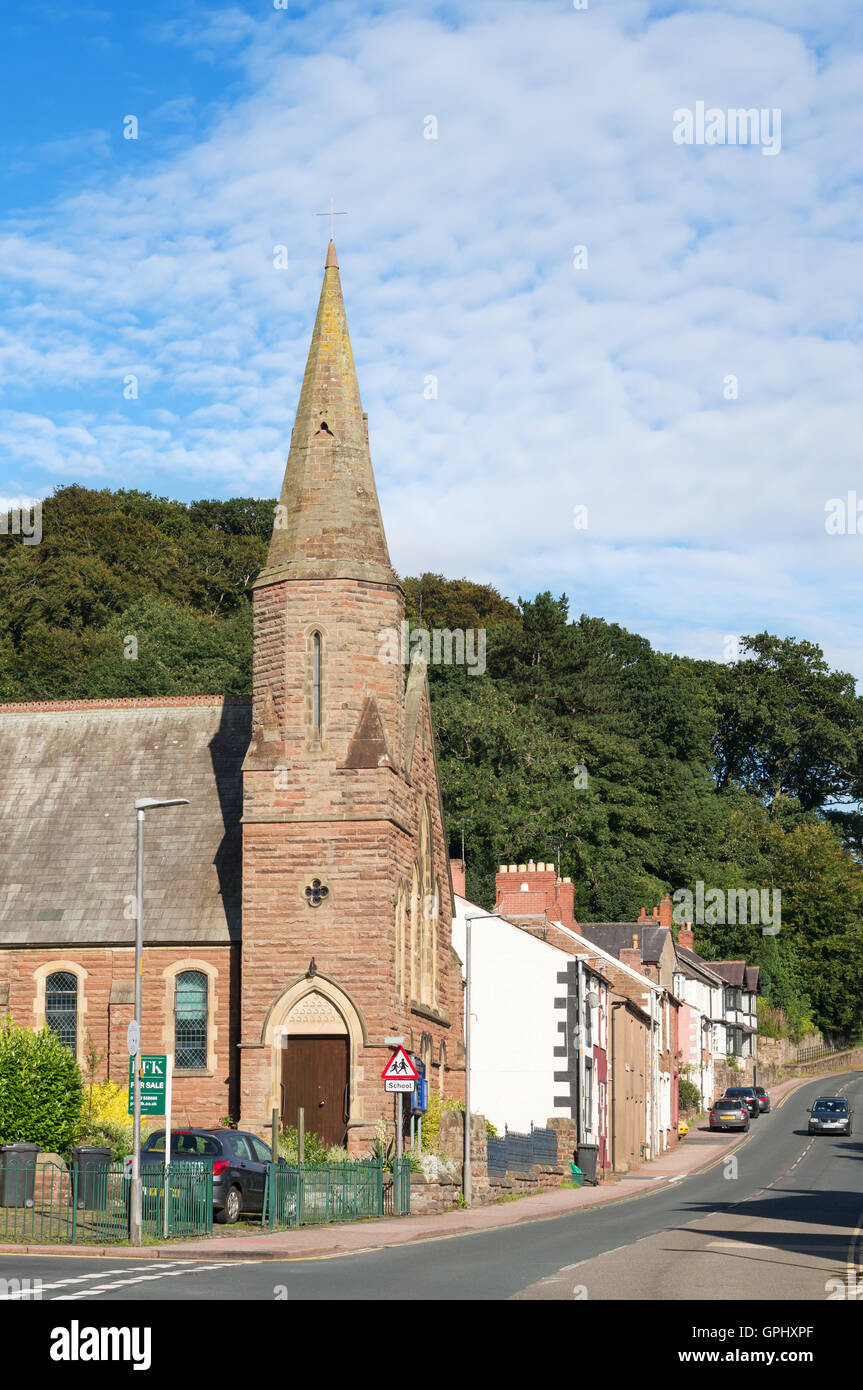 Methodist church and Moatside, Brampton, Cumbria, England, UK Stock Photo